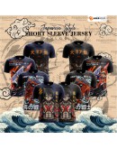GOLD CLUB Limited Edition Japanese Style Short Sleeve Jersey/ Anime One Piece Luffy Shirt/ Japan Cartoon Tshirt