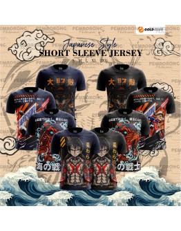 GOLD CLUB Limited Edition Japanese Style Short Sleeve Jersey/ Anime One Piece Luffy Shirt/ Japan Cartoon Tshirt