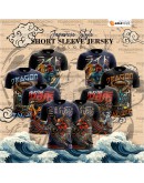 GOLD CLUB Limited Edition Japanese Style Short Sleeve Jersey/ Anime One Piece Luffy Shirt/ Japan Cartoon Tshirt