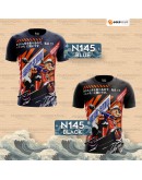 GOLD CLUB Limited Edition Japanese Style Short Sleeve Jersey/ Anime One Piece Luffy Shirt/ Japan Cartoon Tshirt