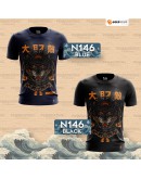 GOLD CLUB Limited Edition Japanese Style Short Sleeve Jersey/ Anime One Piece Luffy Shirt/ Japan Cartoon Tshirt