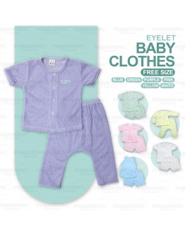 BAJU BAYI BERLUBANG SET /BABY EYELET SUIT