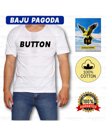 Baju Pagoda Eagle King Cotton Botton Neck T Shirt
