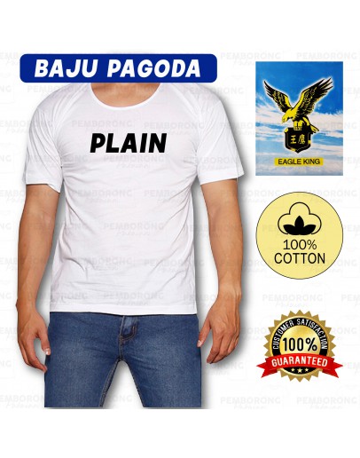 Baju Pagoda Eagle King Cotton Plain Round Neck T Shirt