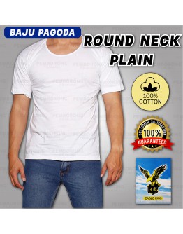 Baju Pagoda Eagle King Cotton Plain Round Neck T Shirt