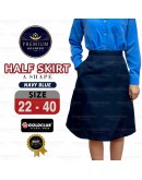 GOLD CLUB School Uniform Navy Blue Half Skirt / Sekolah Menengah Skirt Pengawas