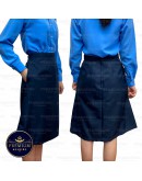 GOLD CLUB School Uniform Navy Blue Half Skirt / Sekolah Menengah Skirt Pengawas