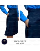 GOLD CLUB School Uniform Navy Blue Half Skirt / Sekolah Menengah Skirt Pengawas