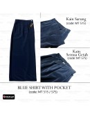 GOLD CLUB Baju Kurung Sekolah Rendah/ Primary School Uniform Navy Blue Kain Sarung/ Kain Koshiba #MT510 #MT515 #MT575