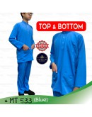 GOLD CLUB Baju Melayu Cekak Musang Set Baju Melayu Slim Fit Sekolah KAFA/ Cekak Musang Warna Biru 