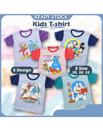 Kids Short Sleeve Cotton T-shirt/ Baju Budak Lengan Pendek #116