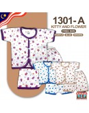 New Born Baby Cotton Suit Set Long & Short Sleeve / Baju Bayi Clothing Unisex
