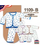 New Born Baby Cotton Suit Set Long & Short Sleeve / Baju Bayi Clothing Unisex
