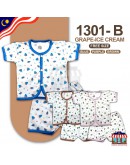 New Born Baby Cotton Suit Set Long & Short Sleeve / Baju Bayi Clothing Unisex