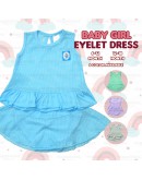 Baby Girl Eyelet Dress Suit/ Dress Bayi Berlubang/ Baby Girl Set 6-12 /12-18 Months #1287_A