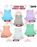 Baby Girl Eyelet Dress Suit/ Dress Bayi Berlubang/ Baby Girl Set 6-12 /12-18 Months #1287_B