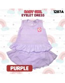 Baby Girl Eyelet Dress Suit/ Dress Bayi Berlubang/ Baby Girl Set 6-12 /12-18 Months #1287_A