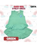 Baby Girl Eyelet Dress Suit/ Dress Bayi Berlubang/ Baby Girl Set 6-12 /12-18 Months #1287_A