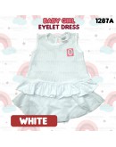 Baby Girl Eyelet Dress Suit/ Dress Bayi Berlubang/ Baby Girl Set 6-12 /12-18 Months #1287_A