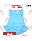 Baby Girl Eyelet Dress Suit/ Dress Bayi Berlubang/ Baby Girl Set 6-12 /12-18 Months #1287_B