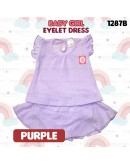 Baby Girl Eyelet Dress Suit/ Dress Bayi Berlubang/ Baby Girl Set 6-12 /12-18 Months #1287_B