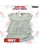 Baby Girl Eyelet Dress Suit/ Dress Bayi Berlubang/ Baby Girl Set 6-12 /12-18 Months #1288_A