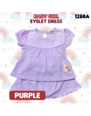 Baby Girl Eyelet Dress Suit/ Dress Bayi Berlubang/ Baby Girl Set 6-12 /12-18 Months #1288_A