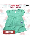 Baby Girl Eyelet Dress Suit/ Dress Bayi Berlubang/ Baby Girl Set 6-12 /12-18 Months #1288_A
