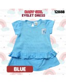 Baby Girl Eyelet Dress Suit/ Dress Bayi Berlubang/ Baby Girl Set 6-12 /12-18 Months #1288_B