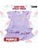 Baby Girl Eyelet Dress Suit/ Dress Bayi Berlubang/ Baby Girl Set 6-12 /12-18 Months #1288_B