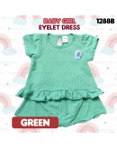Baby Girl Eyelet Dress Suit/ Dress Bayi Berlubang/ Baby Girl Set 6-12 /12-18 Months #1288_B