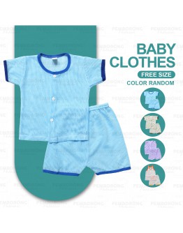 Baby Eyelet Clothing Set Unisex Eyelet Suit Set/ Baju Bayi Lubang