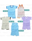 Baby Eyelet Clothing Set Unisex Eyelet Suit Set/ Baju Bayi Lubang