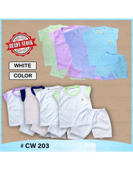 Baby Singlet Eyelet Set / Baju Bayi Berlubang #CW 203
