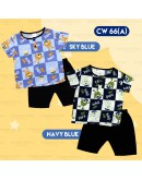 (1-3Y) Kids Boy's Clothes Suit Set/ Summer Boy's T-shirt & Short Pant/ Baju Set Budak Lelaki