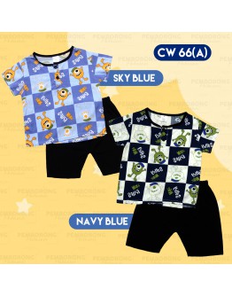 (1-3Y) Kids Boy's Clothes Suit Set/ Summer Boy's T-shirt & Short Pant/ Baju Set Budak Lelaki