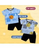 (1-3Y) Kids Boy's Clothes Suit Set/ Summer Boy's T-shirt & Short Pant/ Baju Set Budak Lelaki