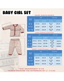 Baju Bayi Perempuan Set 0-18 Month/ Baby Girl Cotton Cloth Set #H118-C,E,F