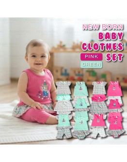 Baju Bayi Perempuan Set 0-18 Month/ Baby Girl Cotton Cloth Set #H501
