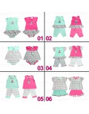 Baju Bayi Perempuan Set 0-18 Month/ Baby Girl Cotton Cloth Set #H501