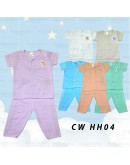 Baju Lubang bayi Eyelet Baby Cloth/ Newborn Baby Sleepwear/ Half Hole Cloth Suit
