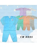 Baju Lubang bayi Eyelet Baby Cloth/ Newborn Baby Sleepwear/ Half Hole Cloth Suit