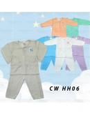 Baju Lubang bayi Eyelet Baby Cloth/ Newborn Baby Sleepwear/ Half Hole Cloth Suit