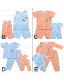 0-18 Month Newborn Baby Eyelet Suit/ Baju Bayi Set Berlubang 