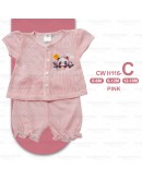 0-18 Month Newborn Baby Eyelet Suit/ Baju Bayi Set Berlubang 