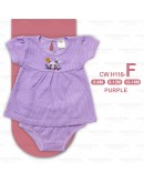 0-18 Month Newborn Baby Eyelet Suit/ Baju Bayi Set Berlubang 