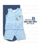 0-18 Month Newborn Baby Eyelet Suit/ Baju Bayi Set Berlubang 