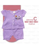 0-18 Month Newborn Baby Eyelet Suit/ Baju Bayi Set Berlubang 