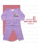 0-18 Month Newborn Baby Eyelet Suit/ Baju Bayi Set Berlubang 