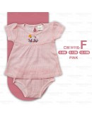 0-18 Month Newborn Baby Eyelet Suit/ Baju Bayi Set Berlubang 